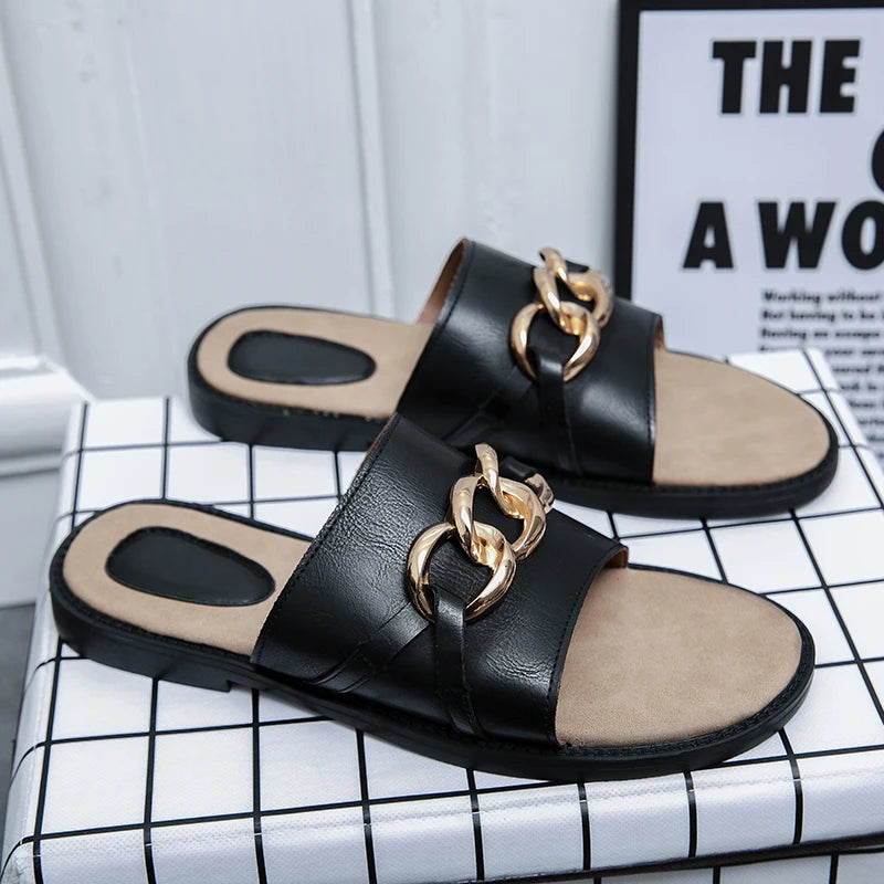 Sandales Unisexe Cuir PU Style Britannique Plage Été – CLEVI Paris