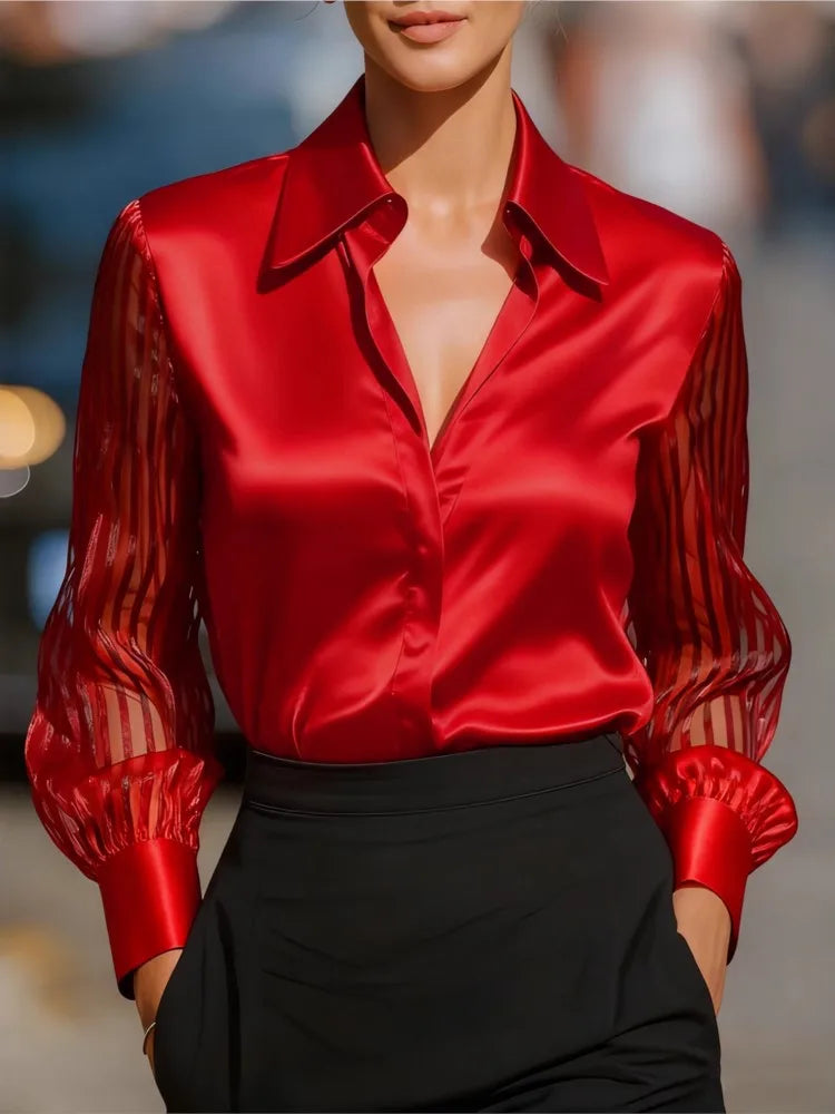 Chemise à col rabattu femme – CLEVI Paris