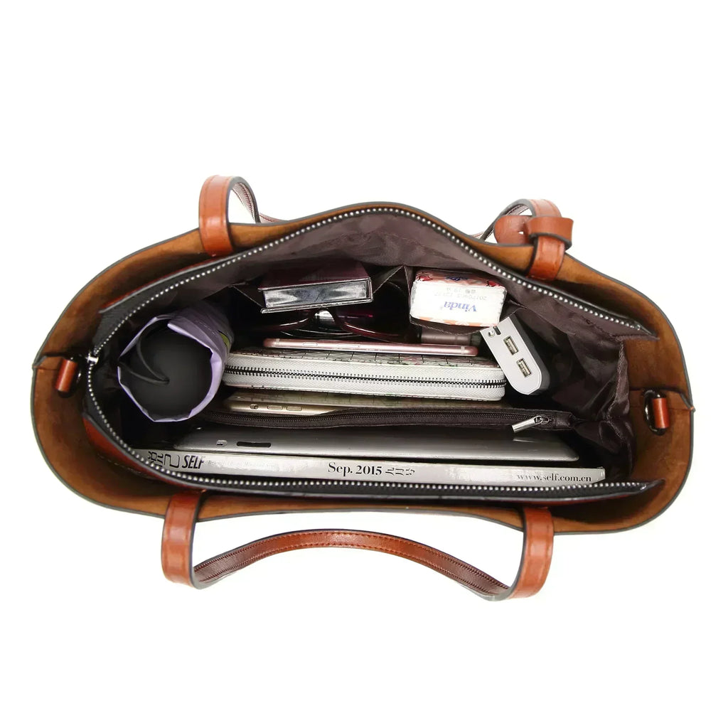 Sacoche Vintage Unisexe Grande Capacité Bandoulière – CLEVI Paris