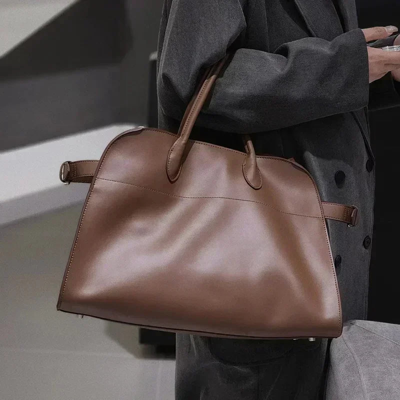 Grand Sac Cabas Cuir Véritable Vintage Femme 5 Coloris – CLEVI Paris