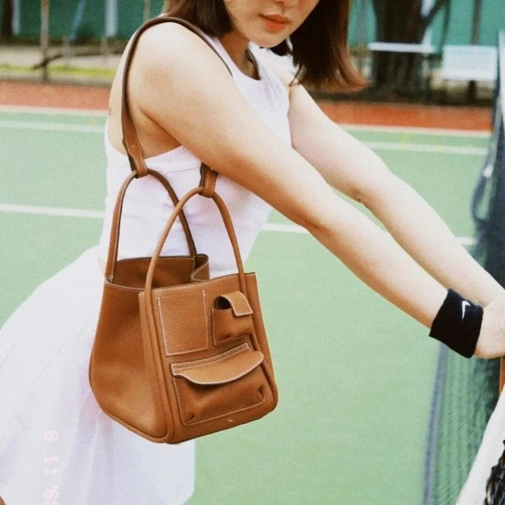 Sac Seau Cuir Bovin Première Couche Femme Double Usage 6 Coloris – CLEVI Paris