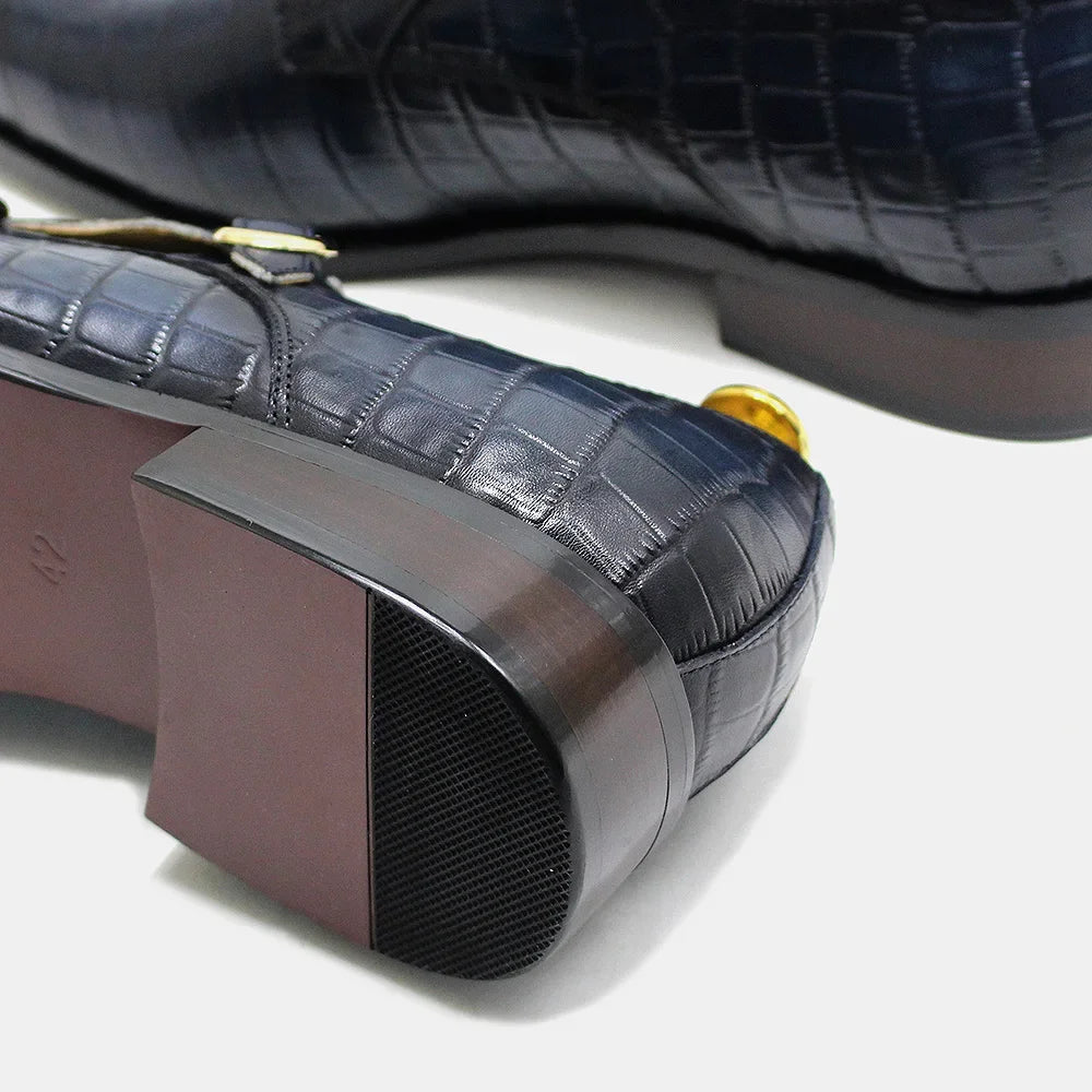 Chaussures homme en cuir à double boucle – CLEVI Paris