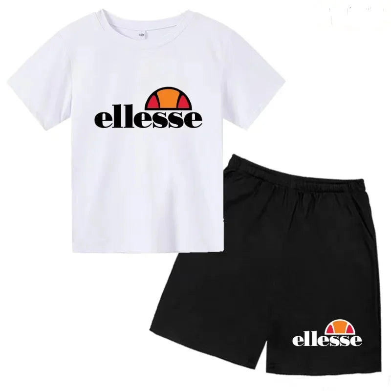 Ensemble enfant imprimé T-shirt et short – CLEVI Paris