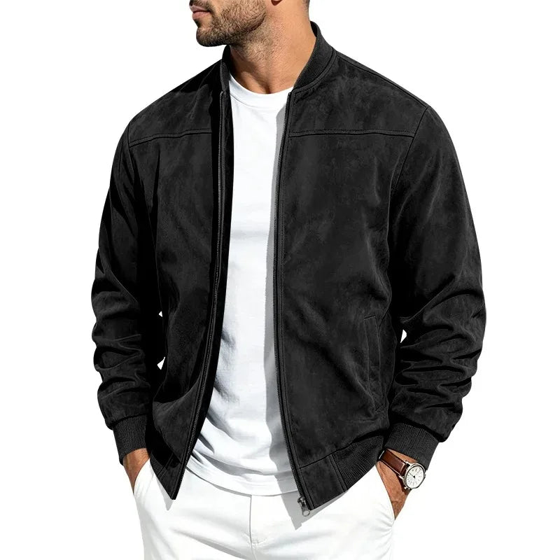 Blouson homme ample zippé à col rond – CLEVI Paris