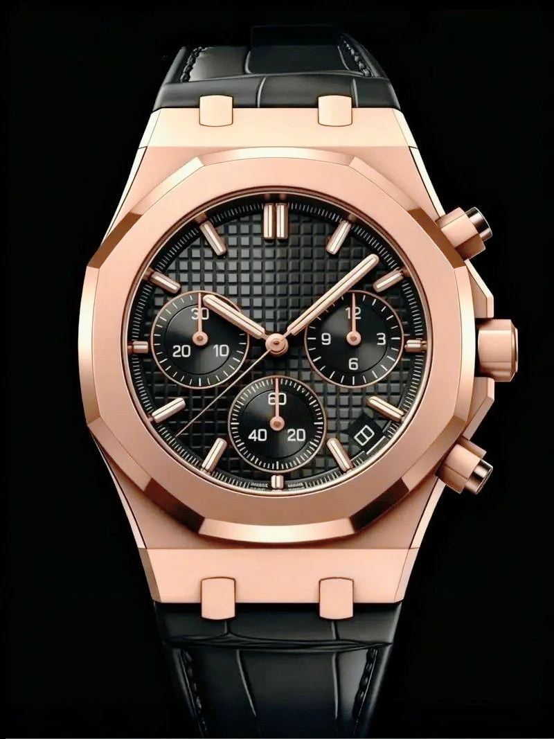 Montre Homme Quartz G4G Bracelet Acier Inox 42mm Lumineux Calendrier Complet 3 ATM 17 Coloris – CLEVI Paris