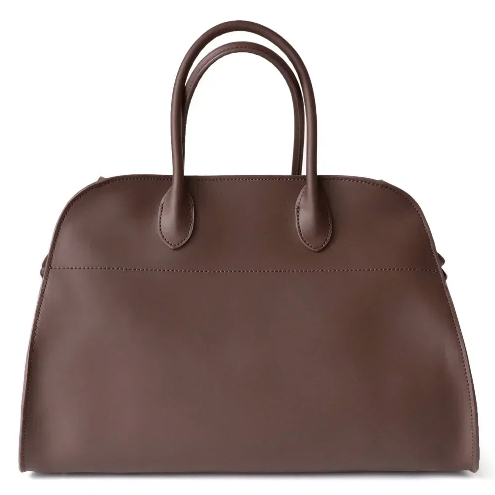 Grand Sac Cabas Cuir Véritable Vintage Femme 39x27cm – CLEVI Paris