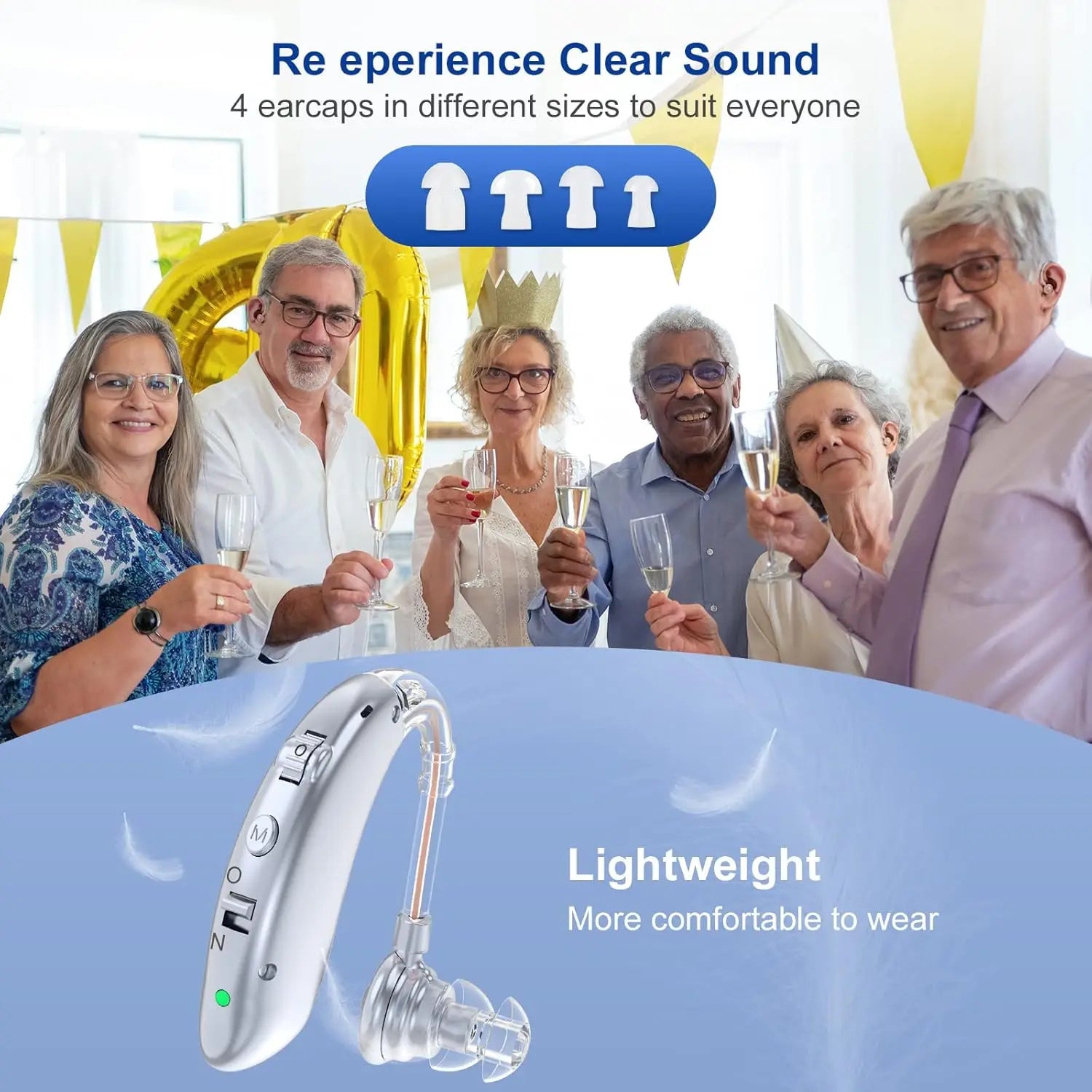 Aide Auditive Numérique BTE Rechargeable Réduction Bruit – CLEVI Paris