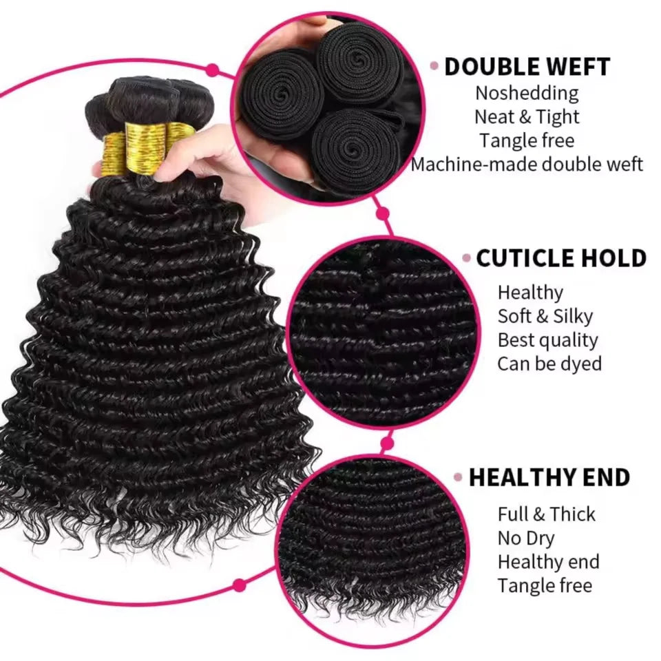 Bundles Deep Wave Remy Brésiliens Vierges – CLEVI Paris
