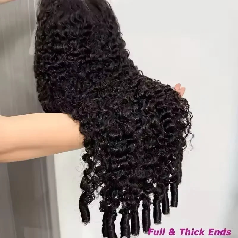 Perruque Lace Frontal Cheveux Humains Curly Burmese HD Transparent 7x6 13x4 13x6 Densité 200-220% 18-46 Pouces – CLEVI Paris