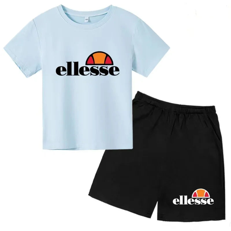 Ensemble enfant imprimé T-shirt et short – CLEVI Paris