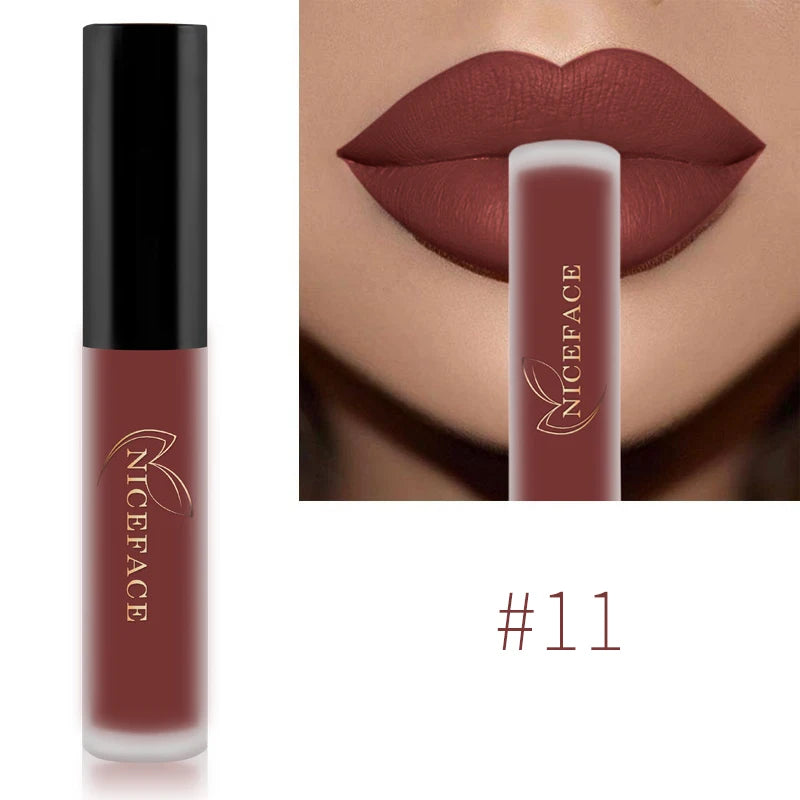 Rouge à Lèvres Liquide Mat Velours QiBest 21 Teintes – CLEVI Paris