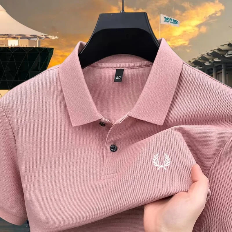 Polo Homme 100% Coton Broderie Épi Slim Fit Anti-Froissage Golf Casual Été M-4XL – CLEVI Paris