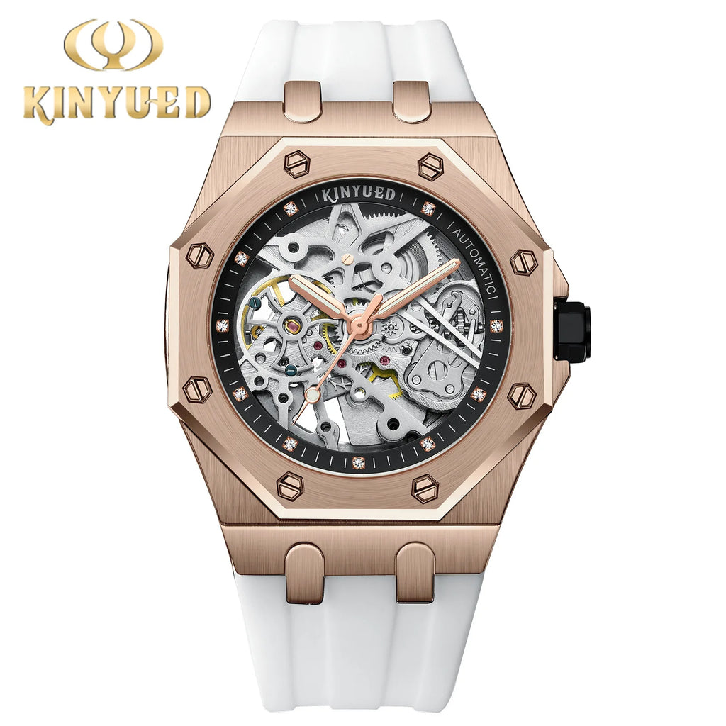 KINYUED J091 Montre Homme Automatique Squelette Steampunk Lumineux – CLEVI Paris
