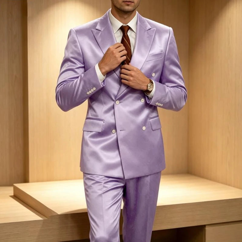 Smoking homme 2 pièces en satin – CLEVI Paris