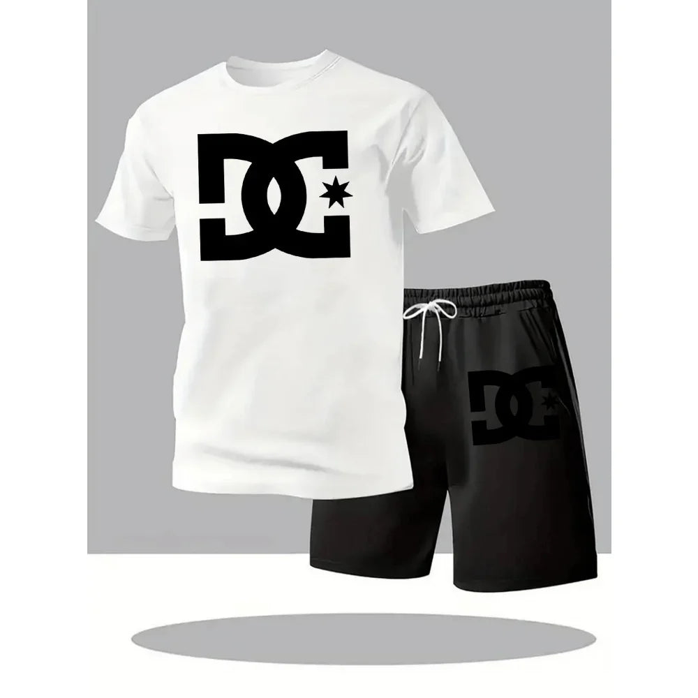 Ensemble homme imprimé t-shirt et short – CLEVI Paris