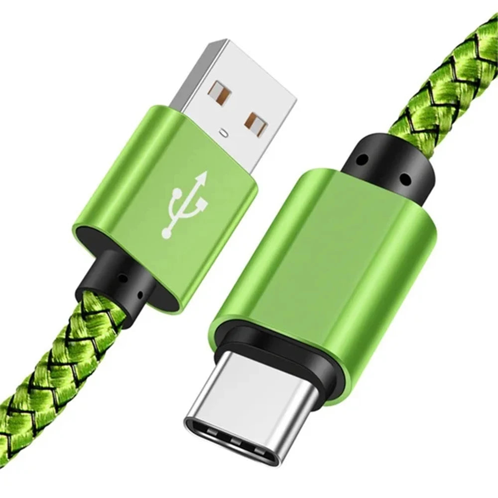 Câble USB-A vers USB-C Nylon Tressé Charge Rapide 1m 2m 3m – CLEVI Paris