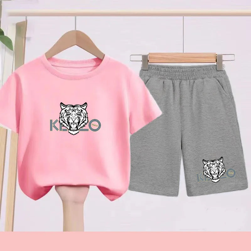 Ensemble enfant imprimé à col rond – CLEVI Paris