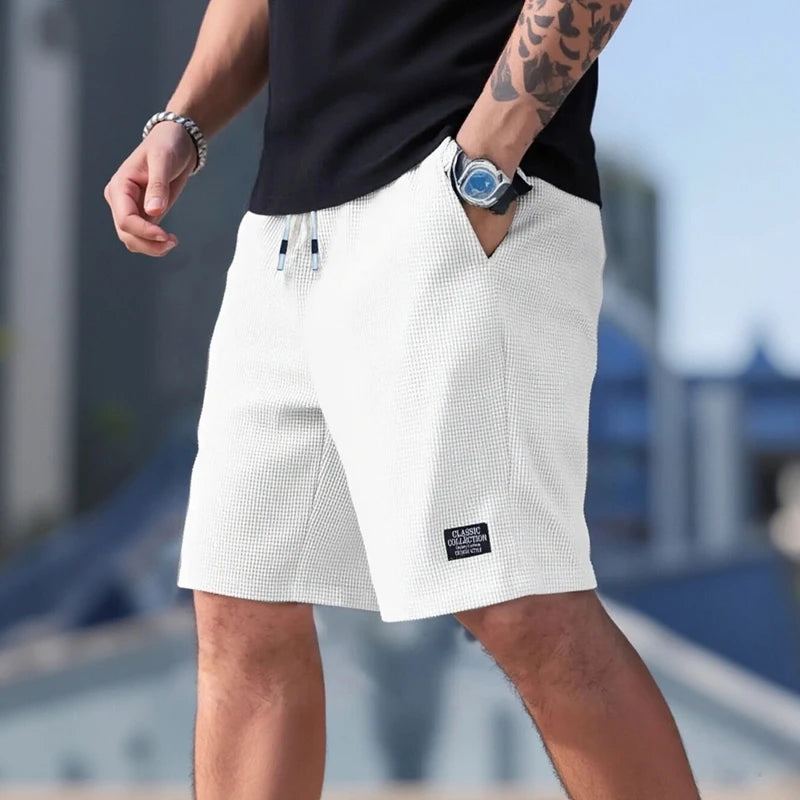 Short homme uni en polyester pour l’été – CLEVI Paris