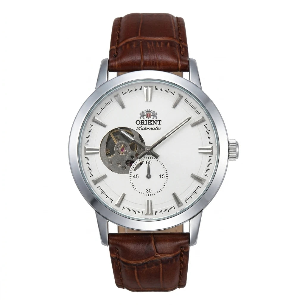 Montre Homme Automatique Squelette Petite Seconde Cuir Orient – CLEVI Paris
