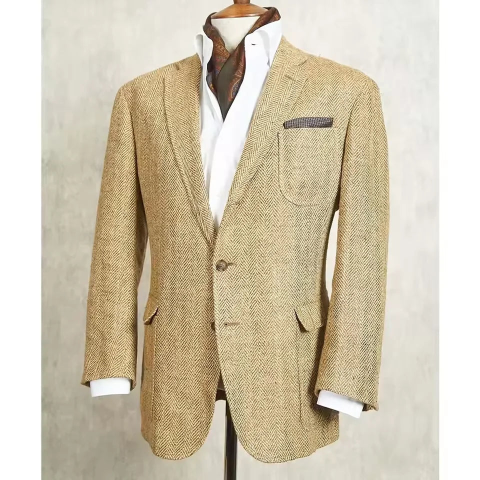 Blazer homme à chevrons élégant – CLEVI Paris