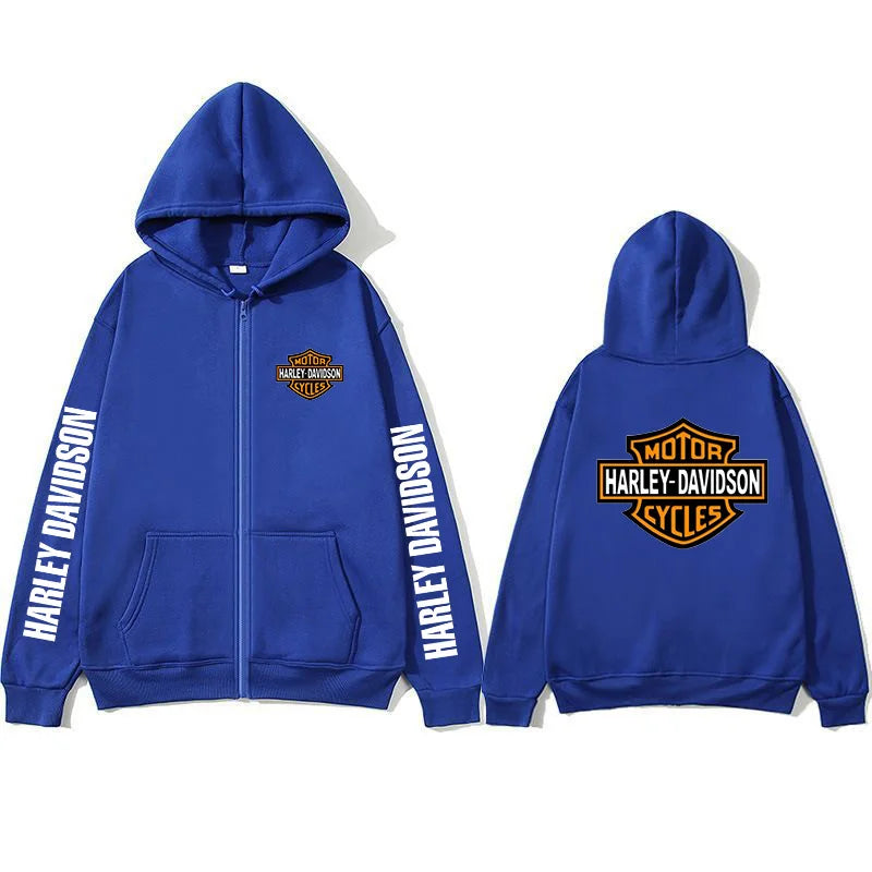 Sweatshirt Zippé à Capuche Harley Davidson – CLEVI Paris
