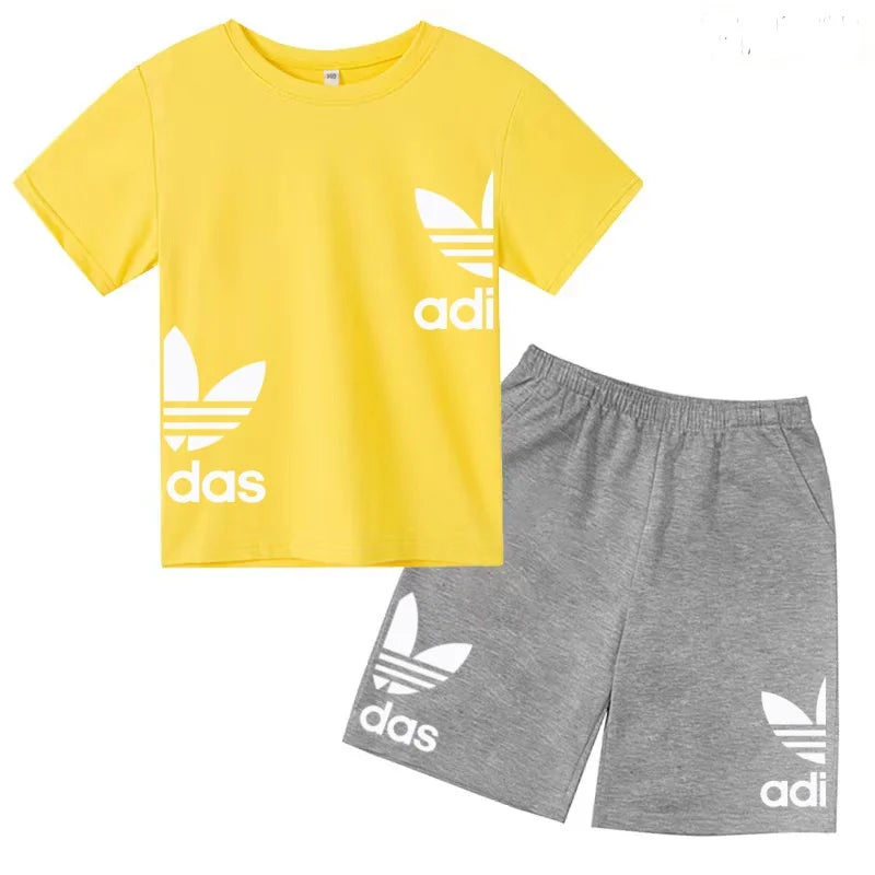Ensemble enfant T-shirt à lettres et short – CLEVI Paris