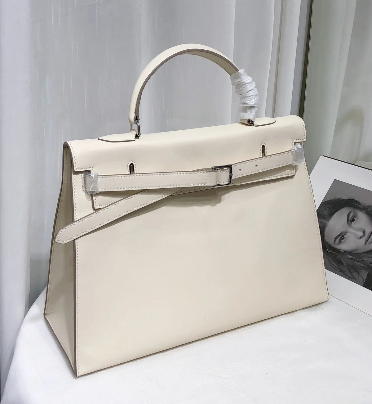 Sac À Main Femme Cuir Véritable Structuré Rabat Business – CLEVI Paris