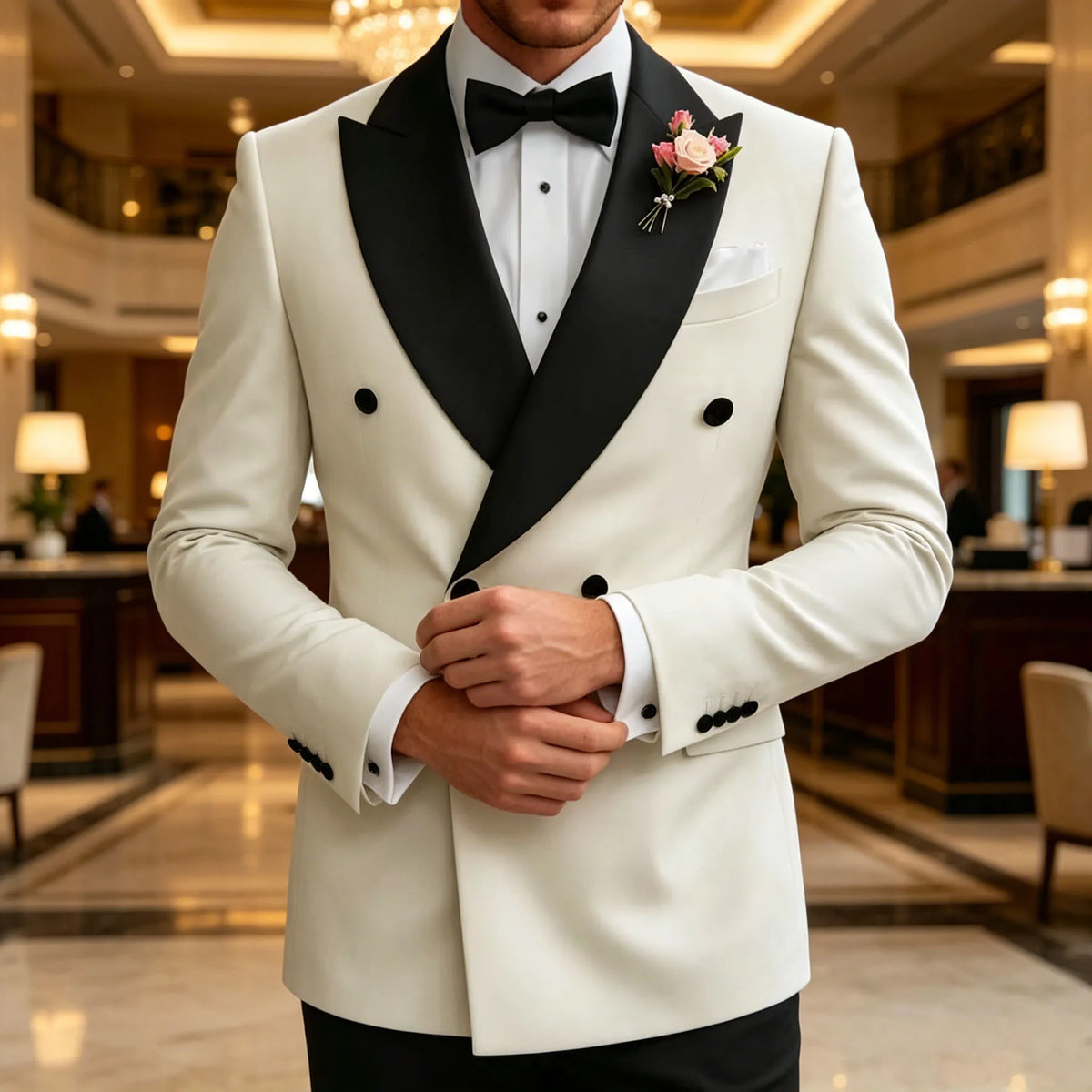 Veste de smoking croisée homme – CLEVI Paris