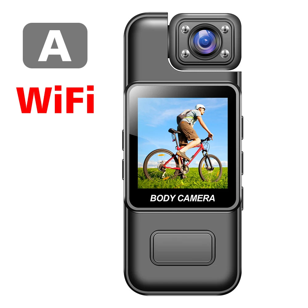 Mini Caméra Corporelle Occkic – 4K WiFi Hotspot Vision Nocturne IR 8h Écran 1,54" Clip Dorsal Sport Police – CLEVI Paris