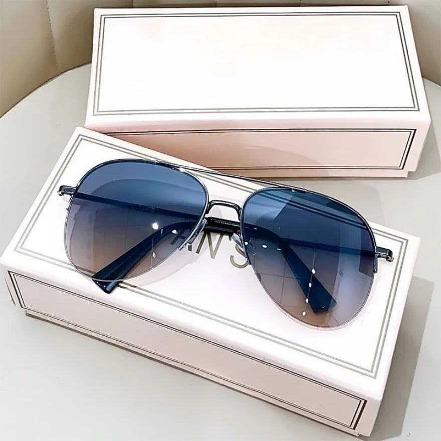 Lunettes de Soleil Pilote Grand Cadre – Verres Dégradés Anti-Reflets UV400, Monture Alliage, 5 Coloris
