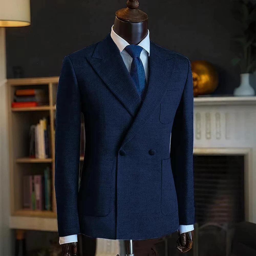 Blazer homme croisé à chevrons – CLEVI Paris