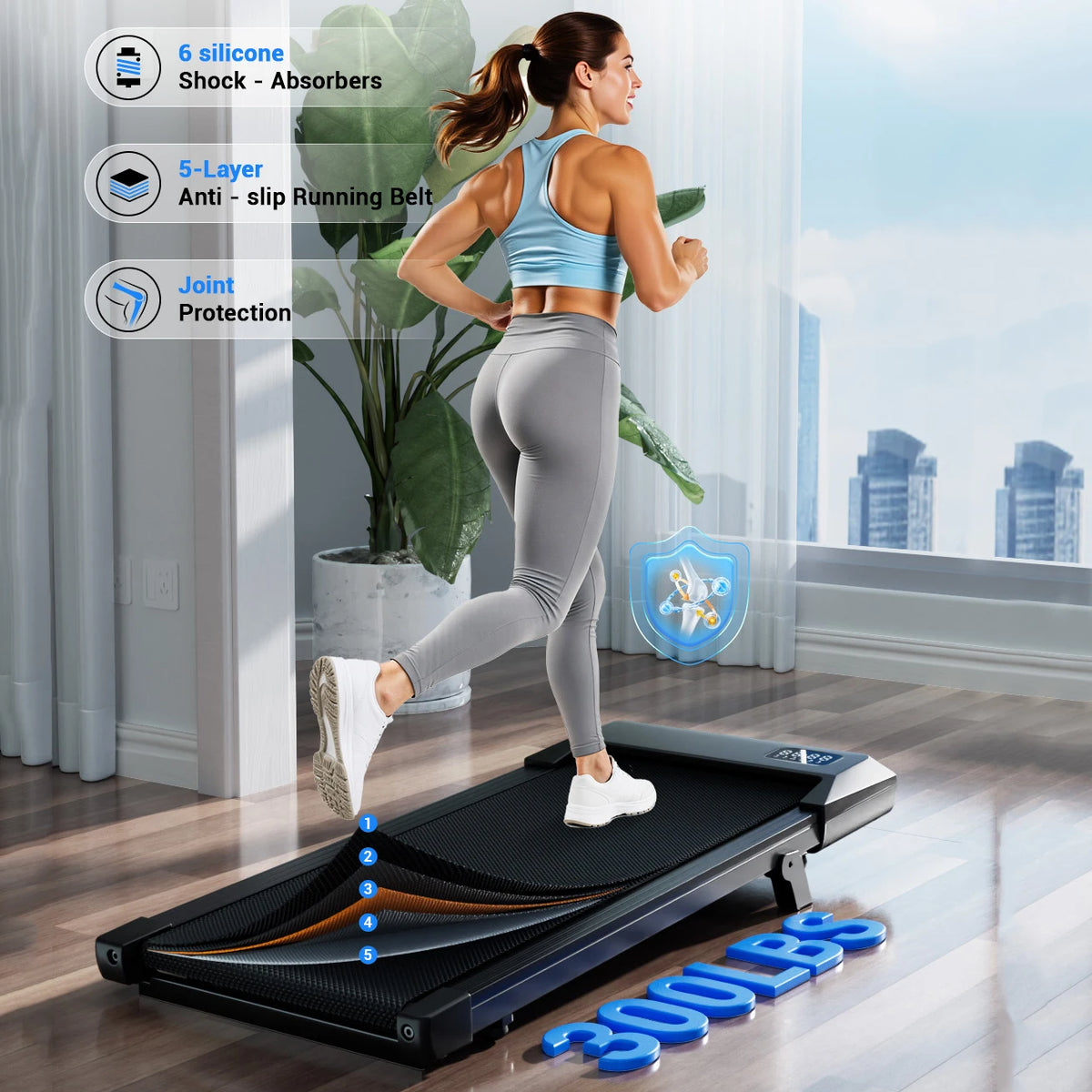 Tapis de marche Superun BA10-B avec écran LED – CLEVI Paris