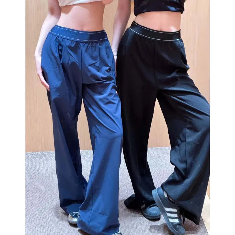 Pantalon femme ample à taille élastique – CLEVI Paris