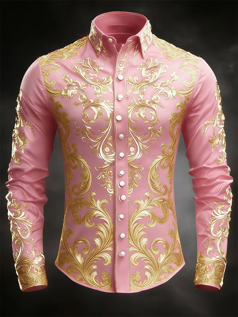 Chemise Homme Imprimé Branche 3D – CLEVI Paris