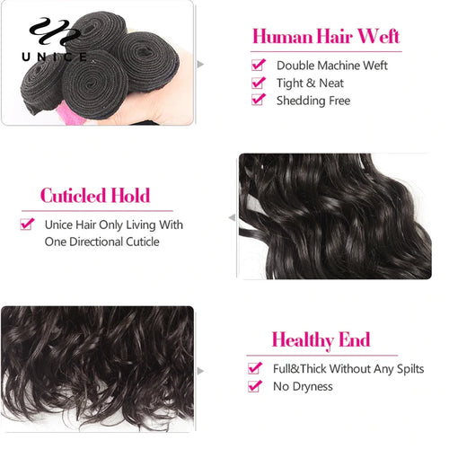 Bundles Natural Wave brésiliens, cheveux humains – CLEVI Paris