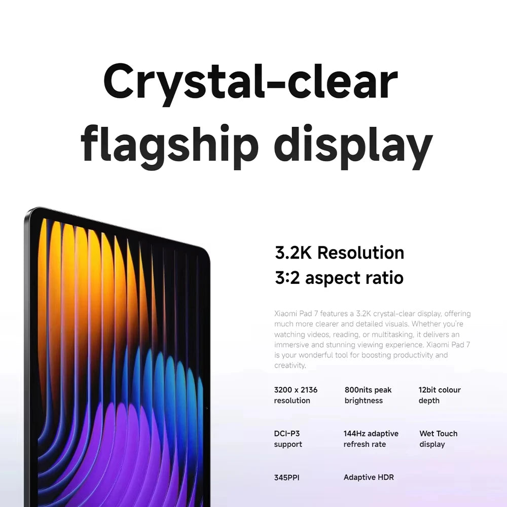 Tablette Xiaomi Pad 7 3,2K 144 Hz – CLEVI Paris