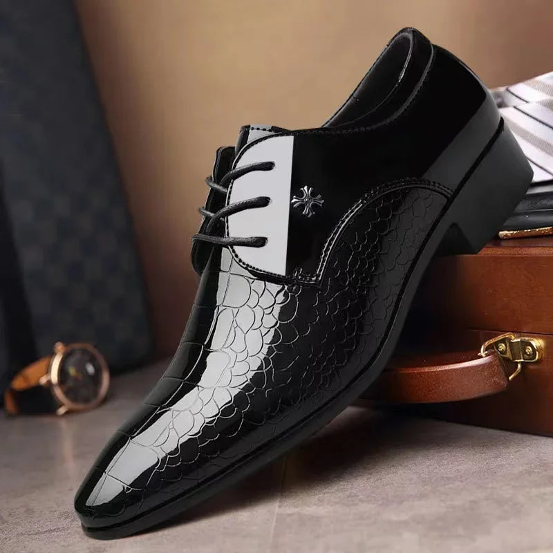 Derbies homme vernies à motif floral – CLEVI Paris