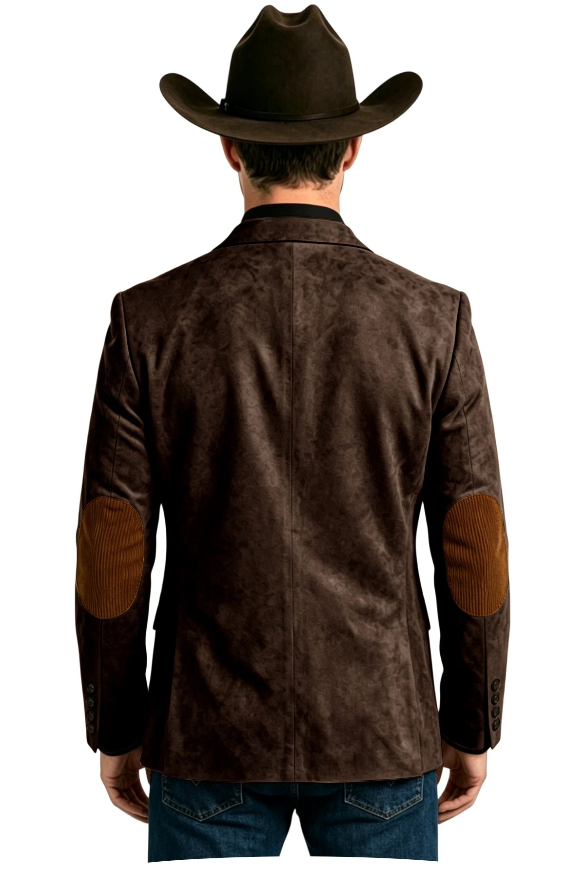 Blazer homme effet daim style western – CLEVI Paris