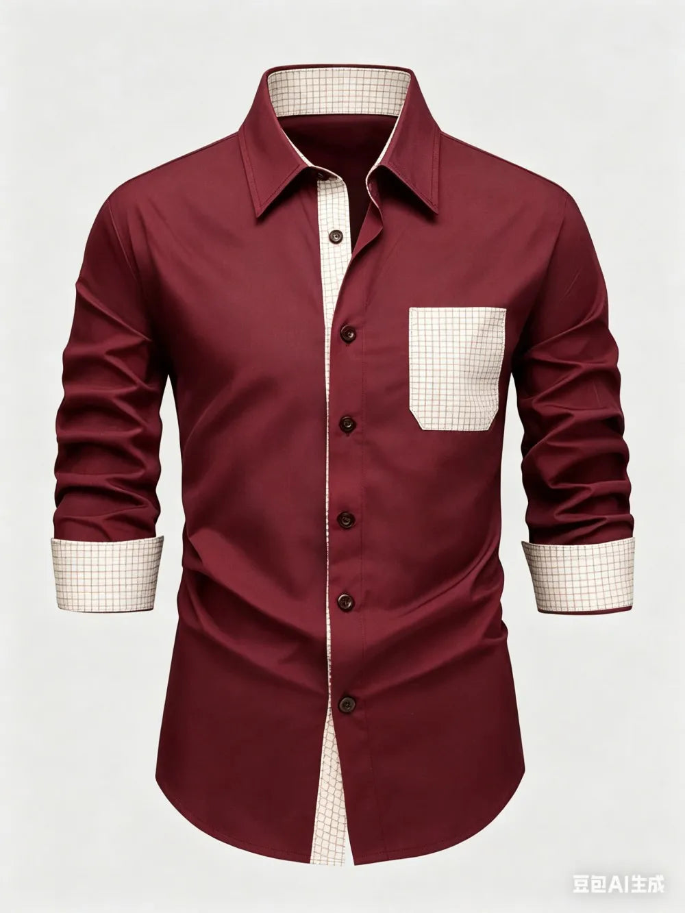 Chemise homme à pois et détails contrastés – CLEVI Paris