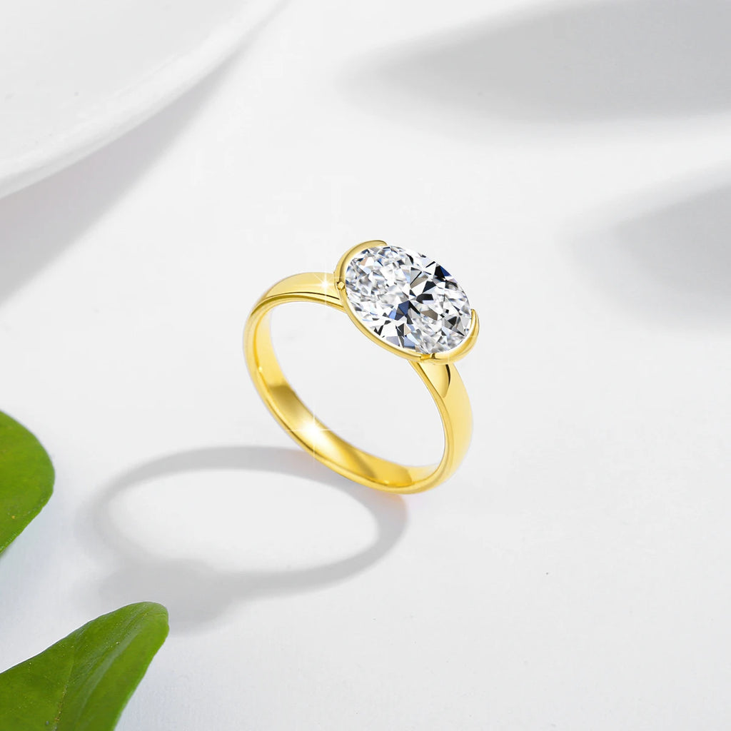 Bague Femme Moissanite 2/3 Carats 14K ou 925 – CLEVI Paris