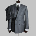 Costume homme croisé gris – CLEVI Paris