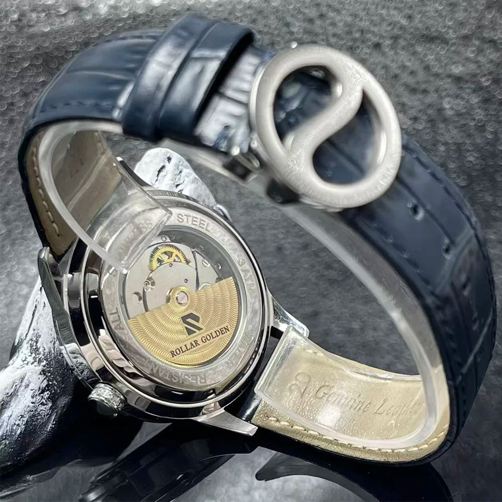 Montre Homme Automatique Cadran Argent Serti Diamants Huayra – CLEVI Paris
