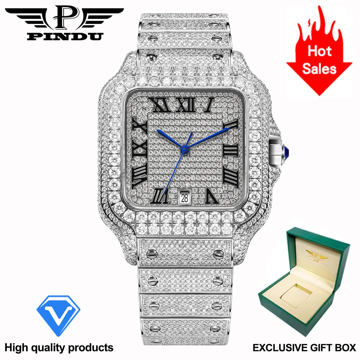 Montre mécanique PINDU PD6670 carrée – CLEVI Paris