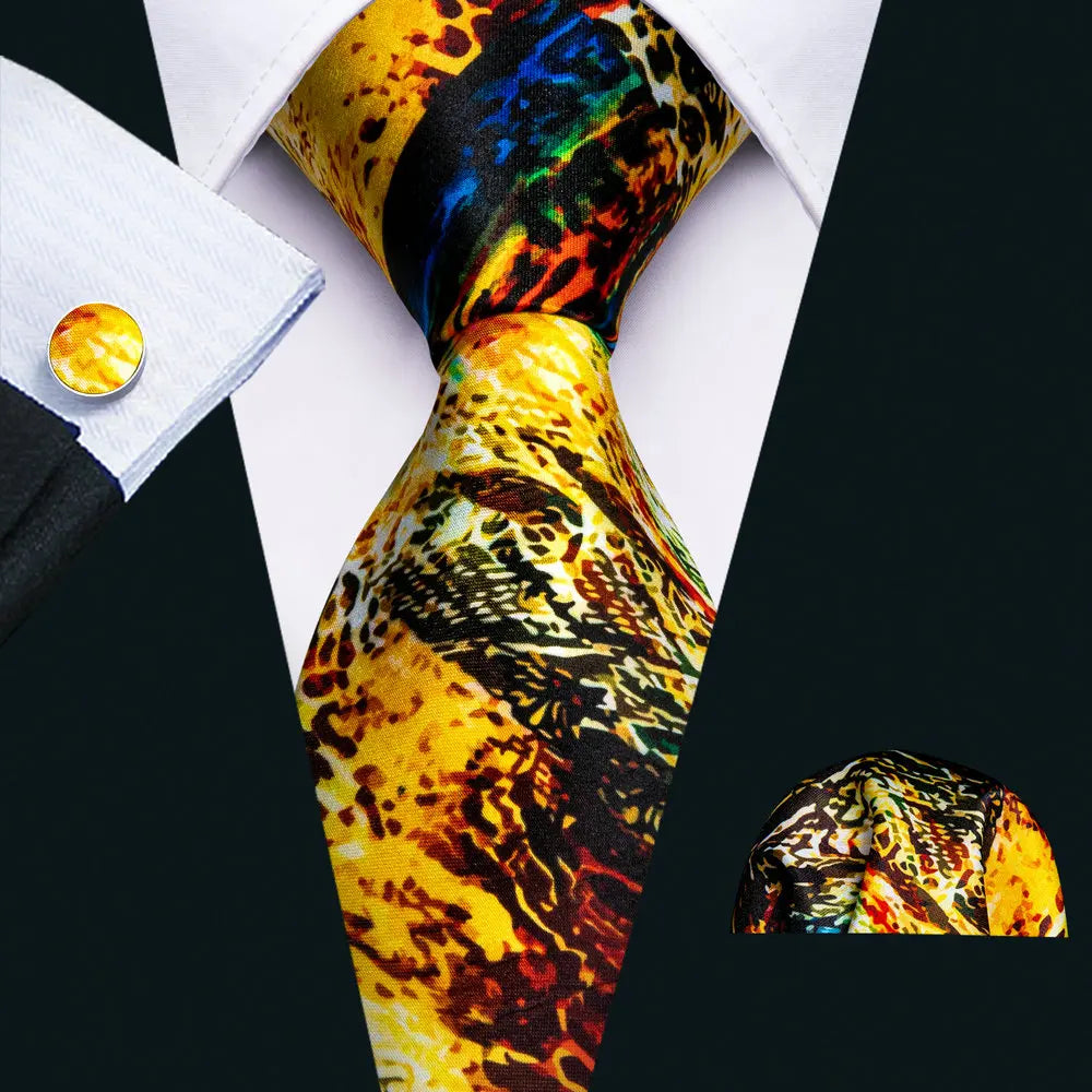Ensemble cravate homme imprimée avec accessoires – CLEVI Paris