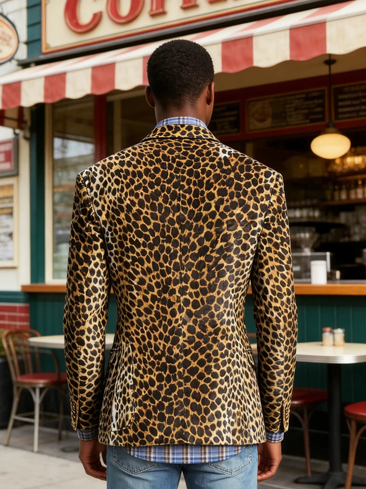 Blazer Velours Homme Imprimé – CLEVI Paris