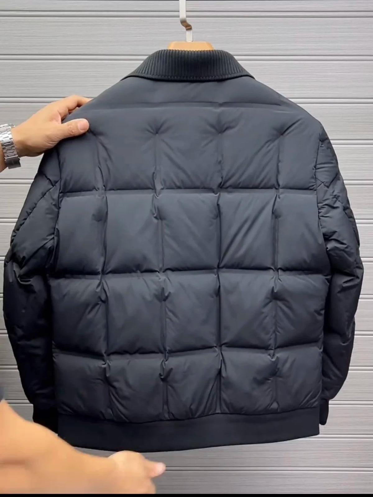 Doudoune homme à col montant en duvet – CLEVI Paris
