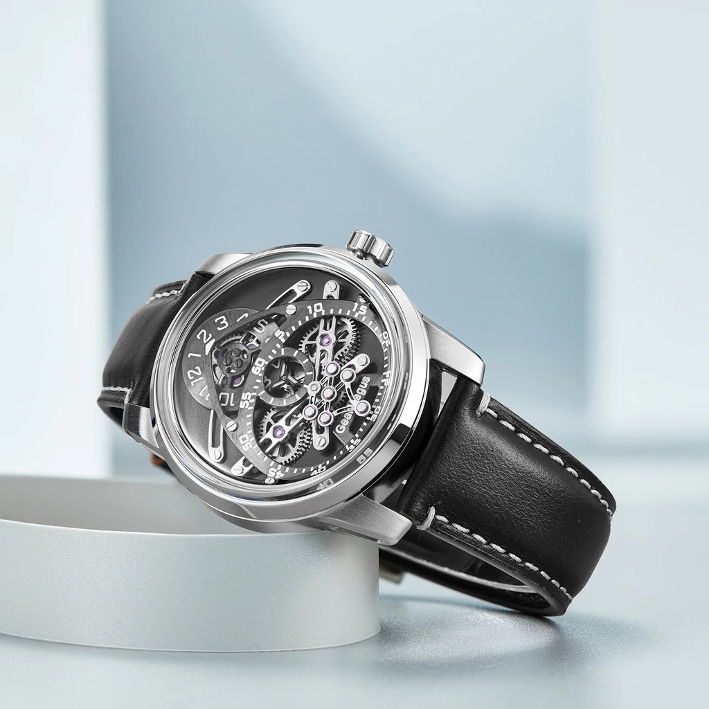 Montre Homme Automatique Aiguilles Télescopiques Calibre Suisse SW200 Oblvlo x GearMagus OBL-MGS – CLEVI Paris