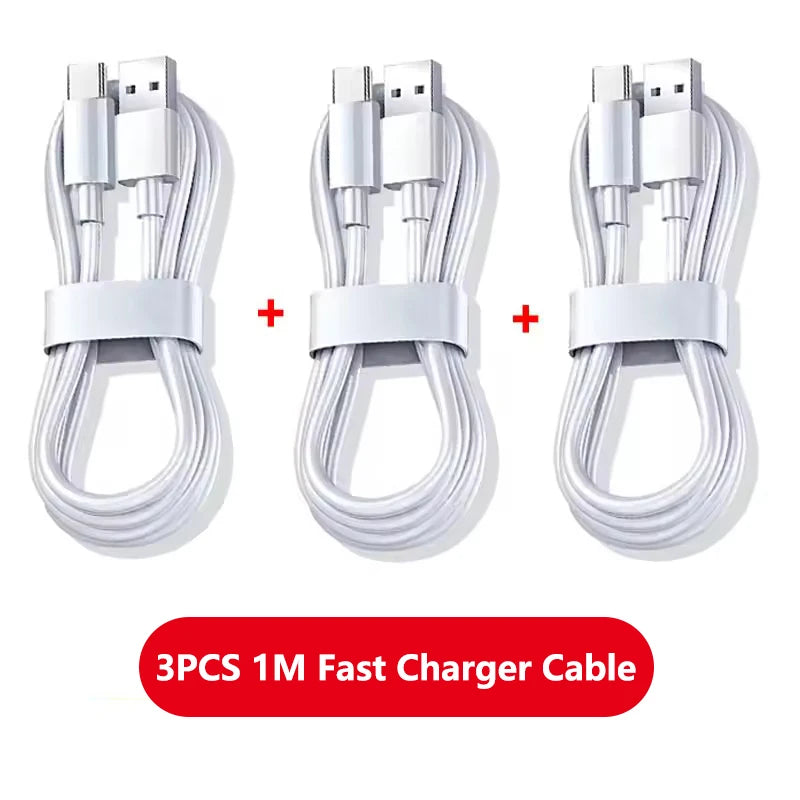 Lot 3 Câbles USB-C 100W 6A Charge Rapide 1m Samsung Huawei Xiaomi – CLEVI Paris
