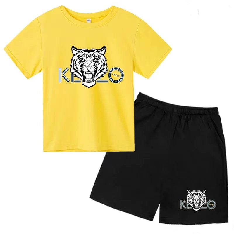 Ensemble enfant T-shirt imprimé et short – CLEVI Paris