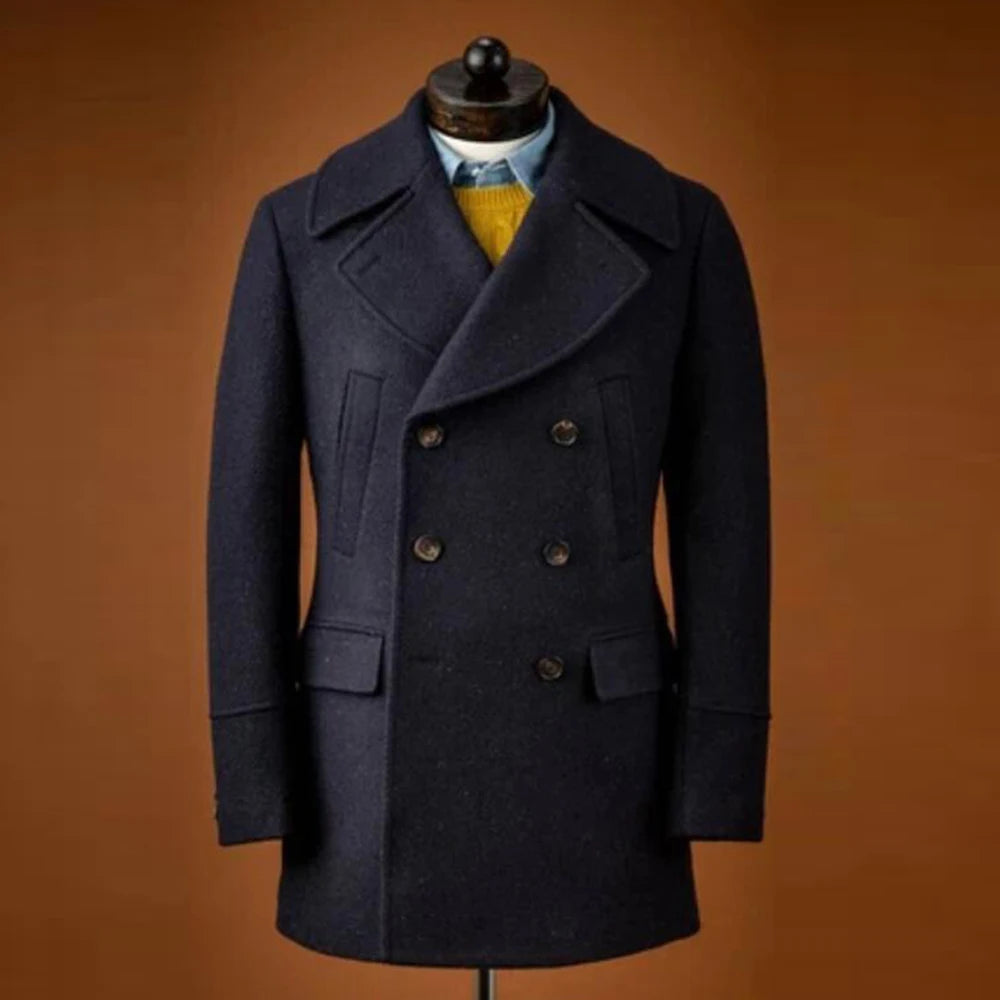 Veste costume homme croisée – Laine – CLEVI Paris